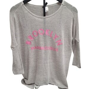 H&M Divided Grey Brooklyn Mademoiselle Lightweight Knit Sweater Top XS